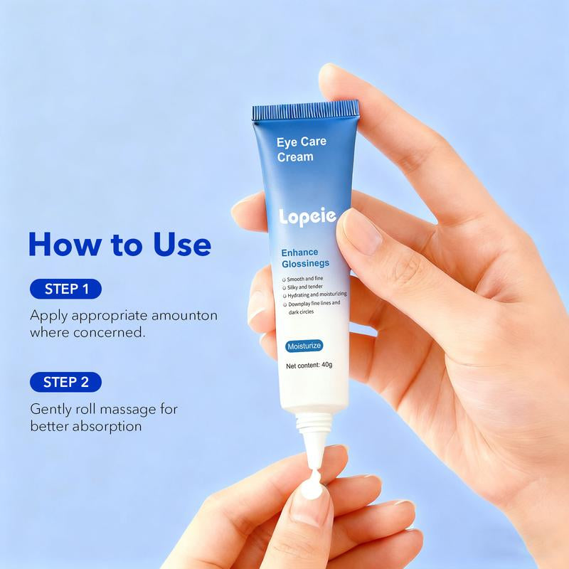 Revitalize Your Eyes with Lopeie Eye Cream – Hydrating Formula with Hyaluronic Acid, Caffeine, Peony Seed Oil & 5-Peptide Complex for a Bright, Youthful Look