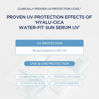 Experience Lightweight Protection with SKIN1004 Hyalu-Cica Water-Fit Sun Serum UV 50ml - Perfect Sunscreen for Sensitive Skin!