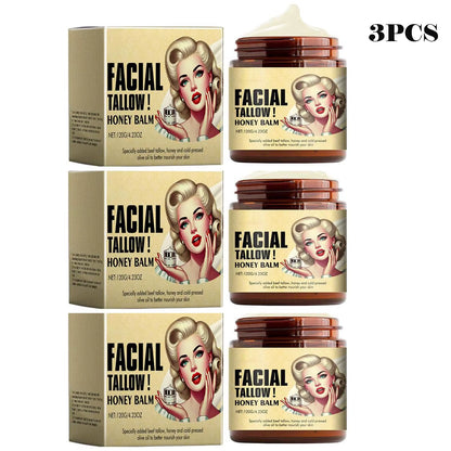 120G Whipped Beef Tallow and Honey Balm Moisturizing Beef Tallow Face Cream Body Lotion Grass Fed Grass Finished Face Cream Care