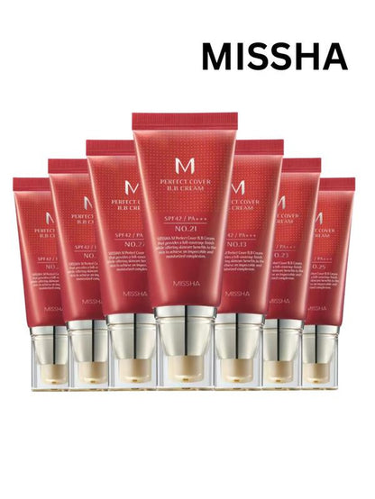 [Missha] Perfect Cover BB Cream SPF 42 PA+++ - Smooth Blend Coverage Hydrating Foundation for All-Day Moisture
