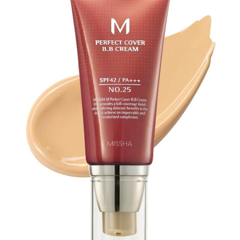 [Missha] Perfect Cover BB Cream SPF 42 PA+++ - Smooth Blend Coverage Hydrating Foundation for All-Day Moisture