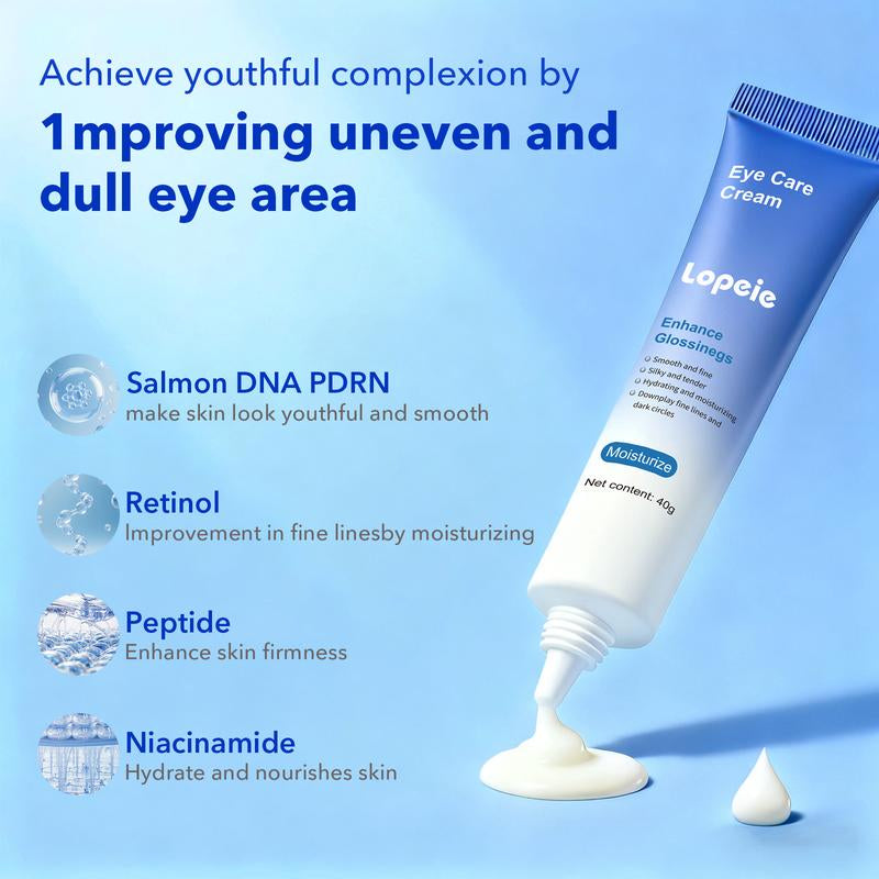 Revitalize Your Eyes with Lopeie Eye Cream – Hydrating Formula with Hyaluronic Acid, Caffeine, Peony Seed Oil & 5-Peptide Complex for a Bright, Youthful Look