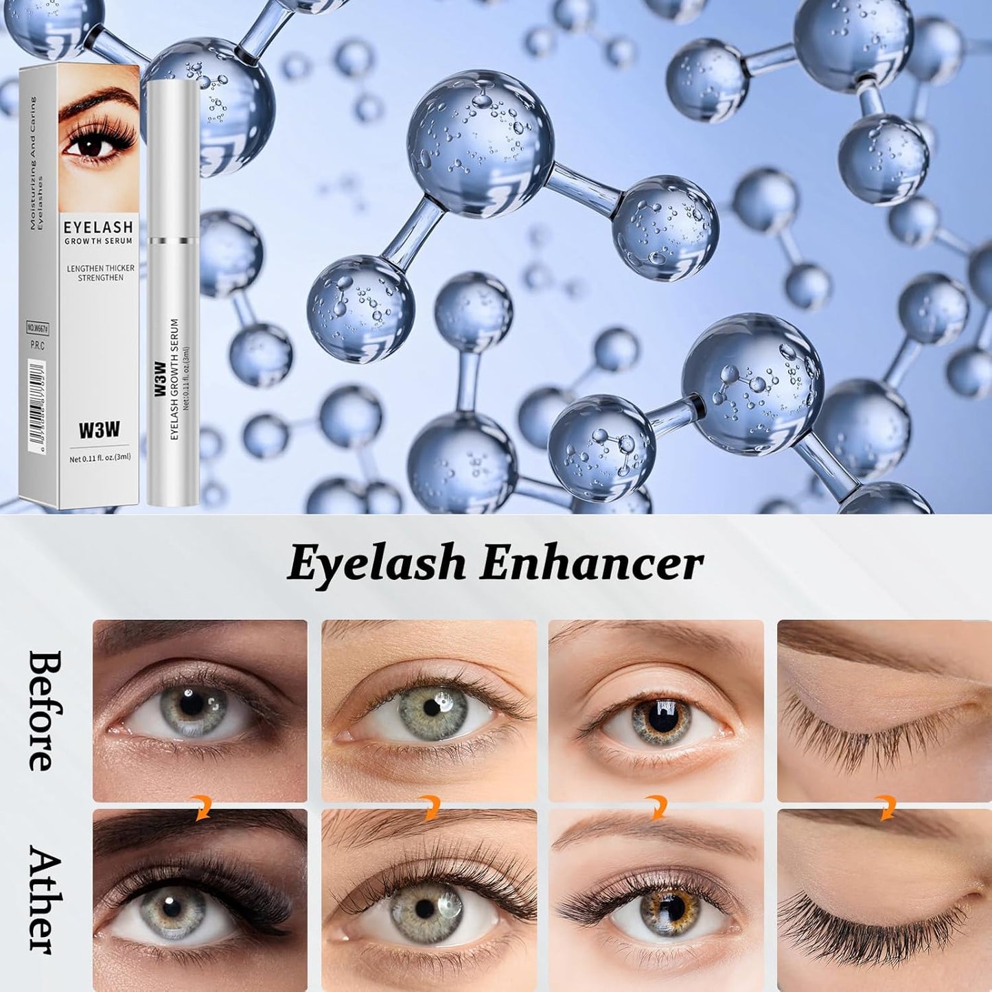 Lash Serum,Eyelash Growth Serum,Lash Serum for Eyelash Enhance,Eyelash Lash Serum for Eyelash Growth,Boost Lash Growth Serum,Advanced Formula for Longer,Fuller and Thicker Lashes Brows