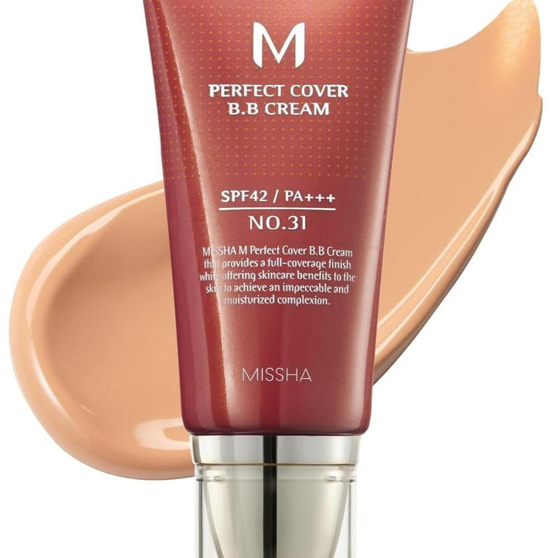 [Missha] Perfect Cover BB Cream SPF 42 PA+++ - Smooth Blend Coverage Hydrating Foundation for All-Day Moisture