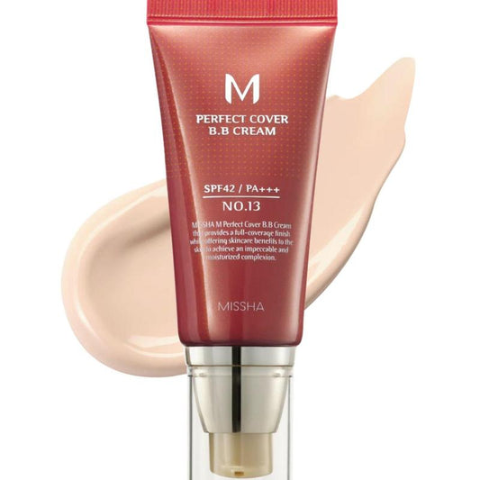 [Missha] Perfect Cover BB Cream SPF 42 PA+++ - Smooth Blend Coverage Hydrating Foundation for All-Day Moisture